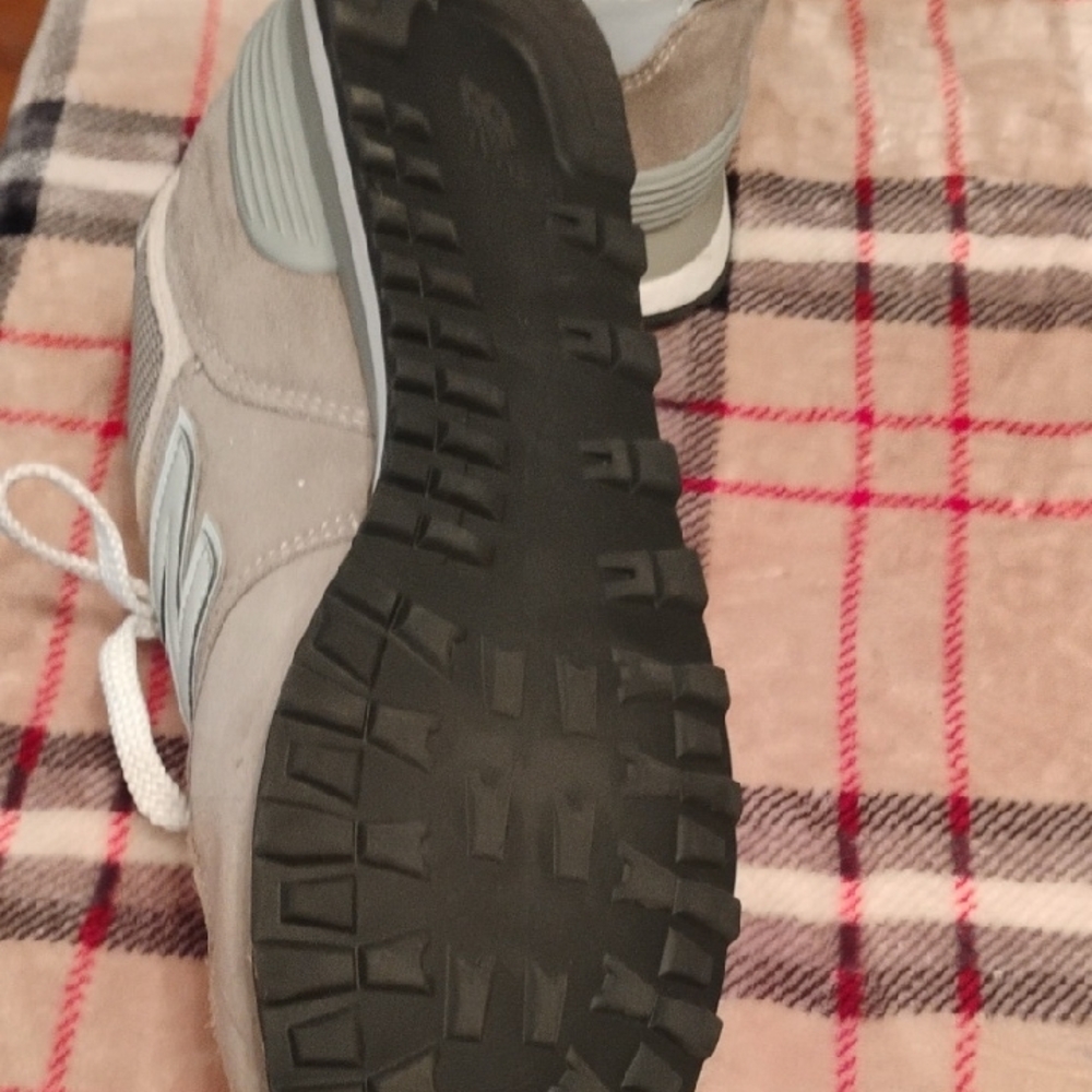 New Balance Taupe and White Sneakers - Picture 4 of 5